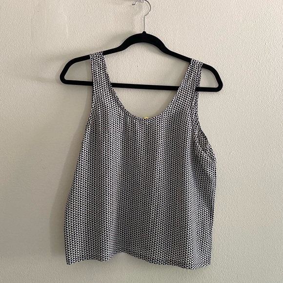 Madewell Sundown Triangle Fields silk scoop top - Picture 2 of 8